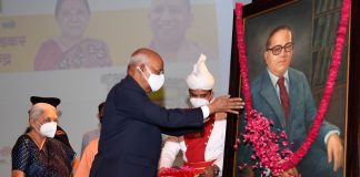 President lays foundation stone of Dr. Bhimrao Ambedkar Memorial and Cultural Center in Lucknow