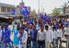 Salute to Baba Saheb by taking out a huge vehicle rally and procession